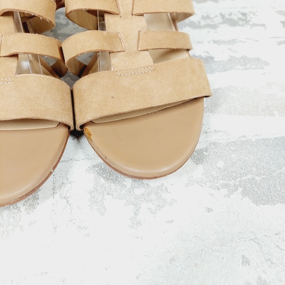 Sam Edelman Yarina Tan Suede Lace Up Heeled Sandals i457 - Picture 8 of 13